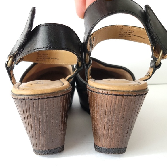 B.O.C Leather wedge clog - Picture 5 of 7